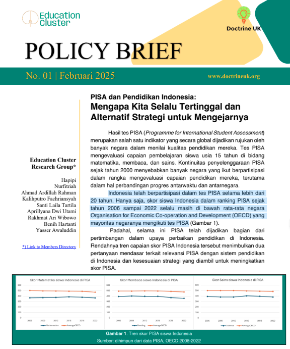 Teaser image for PISA dan Pendidikan Indonesia: Mengapa Kita Selalu Tertinggal dan Alternatif Strategi Untuk Mengejarnya